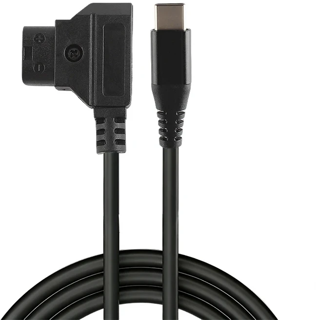 유연하고 내구성 D-TAP to USB-C 전원 케이블 맞춤 길이 0.5-1.5m V-마운트 배터리용 옵션 - 카메라 장비, 04 straight 0.5m