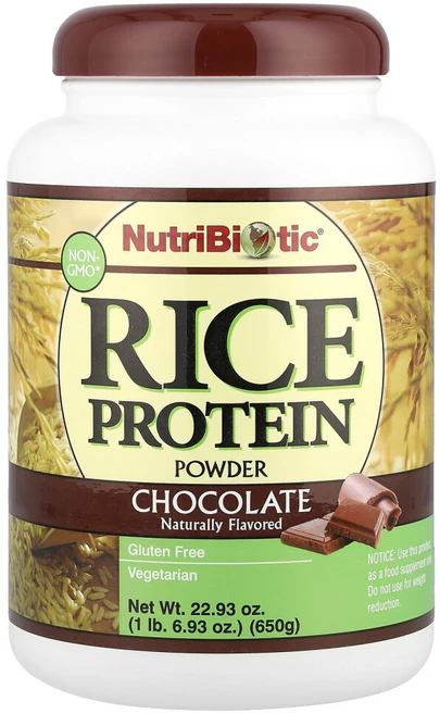 뉴트리바이오틱 무가공 라이스 프로틴 초콜릿 650g(1.43lbs), 1개 - 쿠팡