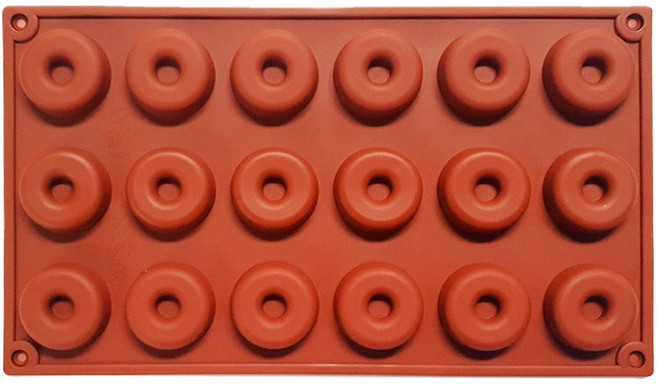 실리콘 미니 도넛 18구 초콜릿 비누 몰드 틀 얼음트레이, 1개