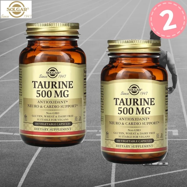 솔가 타우린 500mg 베지터블 캡슐, 100정, 2개 - 쿠팡
