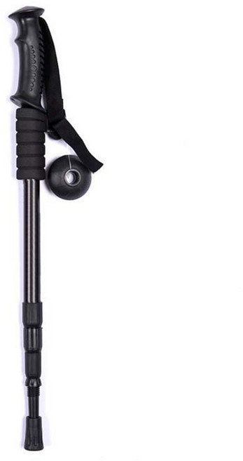 푸라보 초경량 등산스틱 접이식 듀랄루민 2개1세트, 2개, 블랙