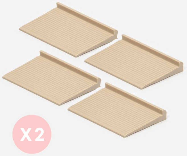 국산 가구 받침대 수평 높이 조절 패드 고임목 미니 60x46mm 4개입, 2개, 베이지(1572)