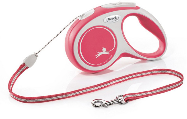 플렉시 자동리드줄 더뉴컴포트 코드타입 S, 레드 5m, 1개