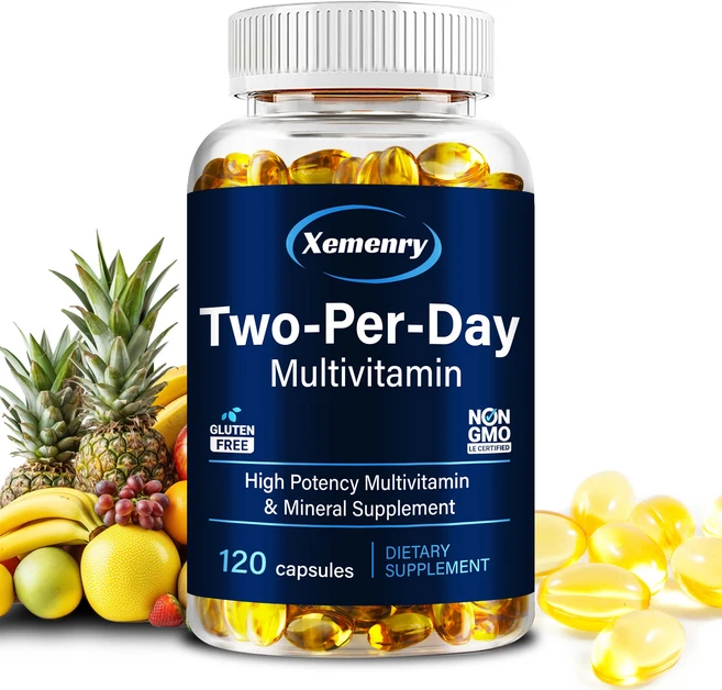 하루 두 알 - 강력한 비타민 미네랄 및 영양소 면역 건강 뼈 건강, 1개, 120정 - 쿠팡