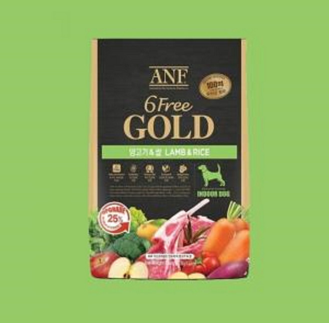 당일출고(최근입고품) ANF 식스프리골드 인도어 독 양고기&쌀 강아지사료 증정)헬로치킨껌1개, 3.6kg, 1개, 양+쌀