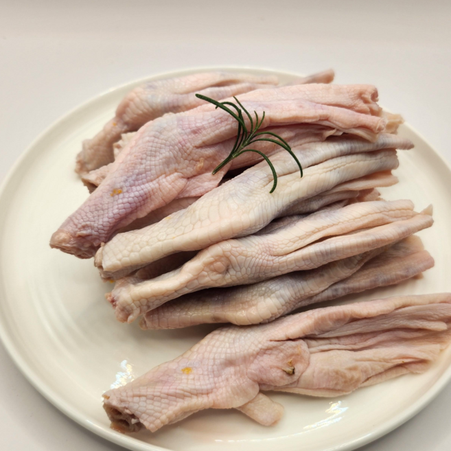 신선하고 깨끗한 국내산 오리발 yazhang 냉동 1kg, 1개