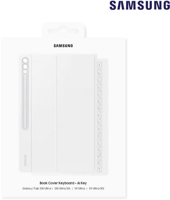삼성전자 갤럭시탭S10 울트라 AI 키보드 북커버 탭S9울트라 호환 호환 태블릿거치 포고핀단자 EF-DX925 N, 화이트, 1개