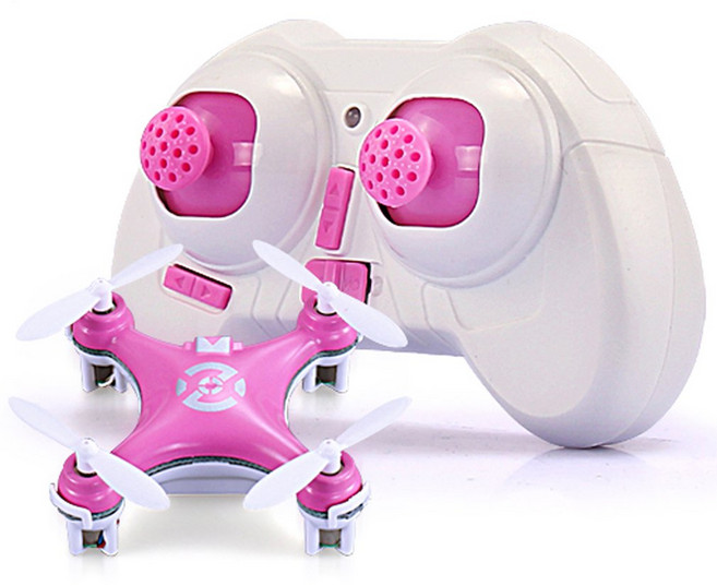 비에스하우스 CX-10 미니 RC 원격 제어 쿼드콥터 헬리콥터 드론 CX 10 LED 장난감 어린이 선물 크리스마스 선물 4CH 2.4g, 핑크, 1개