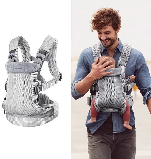 베이비뵨 캐리어 하모니 3D 메쉬 아기띠 중국내수용, 실버