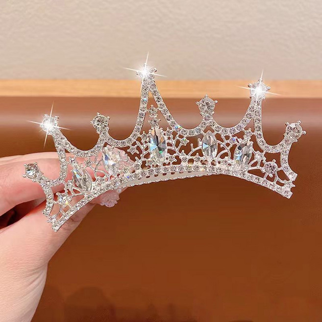 티아라 왕관 머리띠 큐빅 빗핀