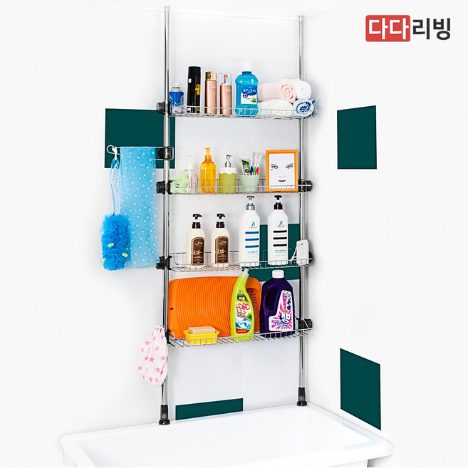 기둥식 욕조위 선반_600_4단, 4단, 상세설명 참조, 1개