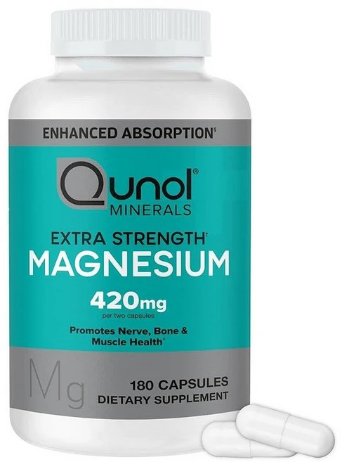 큐놀 엑스트라 스트렝스 마그네슘 420mg 캡슐 180정_145335, 큐놀 엑스트라 스트렝스 마그네슘 420mg 180캡슐, 1개 - 쿠팡