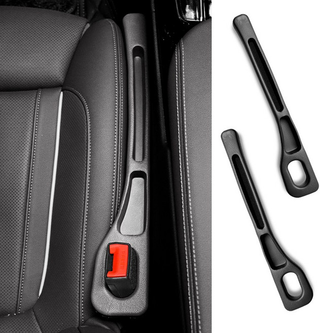 자동차 좌석 갭 플러그 다양한 모델 공통 간격 채우기 저장 기능, 1세트, 검정색