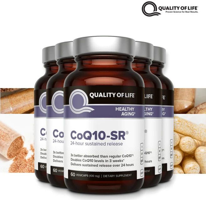[5세트] 퀄리티오브라이프 코엔자임 Q10 SR 100mg 60베지캡슐 24시간 지속방출, 5개, 60정 - 쿠팡
