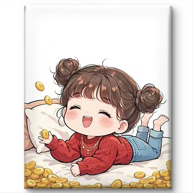 서은이네 캔버스형 보석십자수 DIY 키트 비즈 십자수 액자형 40x50cm, MA14, 1세트