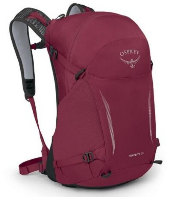 Osprey Hikelite 26 輕量登山背包, 變幻紅-黑Chameleon Black