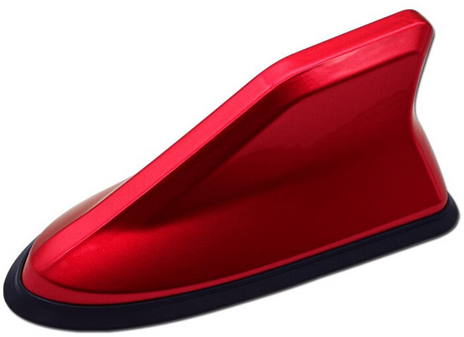 Universal Waterproof Car Radio Shark Fin Antenna Amplifier Design Auto Aerials FM/AM Signal for Lada, Red