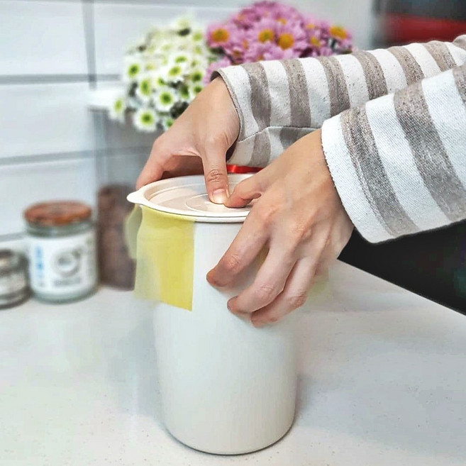 이보다 노스멜 음식물 쓰레기통 가정용 냄새차단, 1개, 아이보리