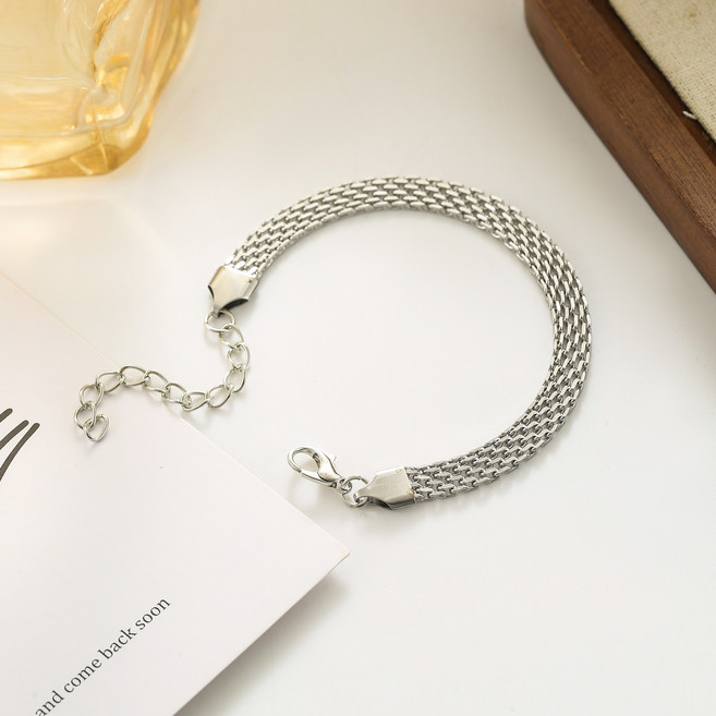 조절 가능 멀티 스트랜드 트위스트 체인 팔찌 미니멀 모던 필수