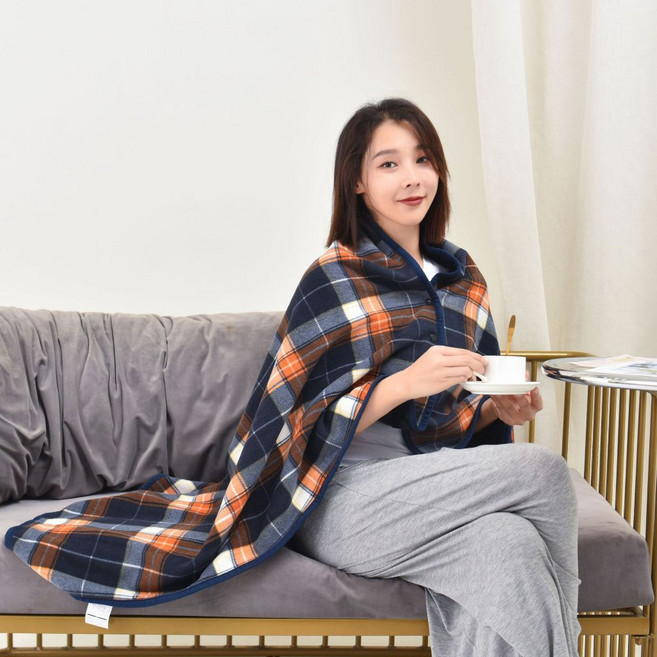 雙層多功能披肩蓋毯 日系簡約懶人毯 無印風 卡通連帽披肩 連帽毛毯 空調毯 保暖毯