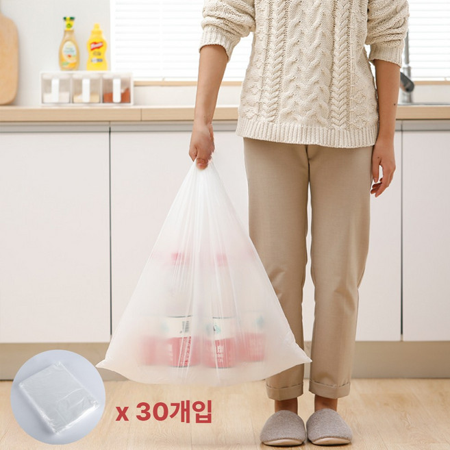 더에코 반투명 비닐 분리수거 쓰레기봉투, 60개, 100L