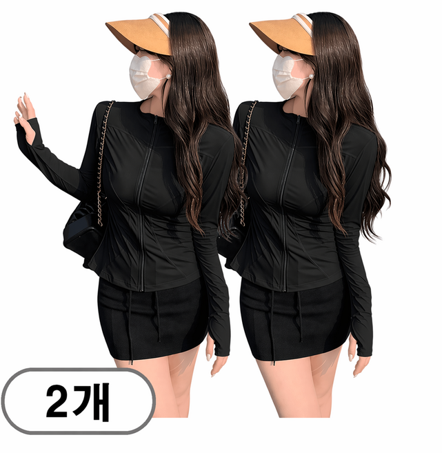 차쿠 1+1 여성 슬림핏 집업 자켓 요가 필라테스 러닝 운동복