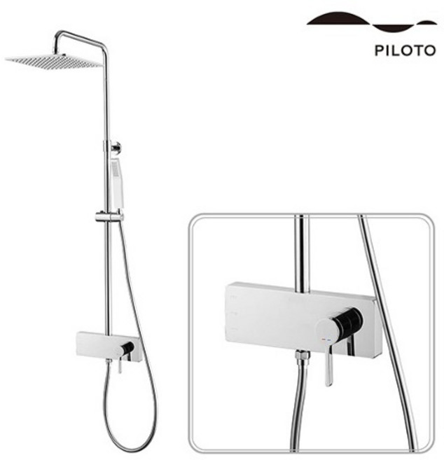 필로토 [더죤테크]라피네해바라기401 크롬 샤워기(수전일체형), 1개