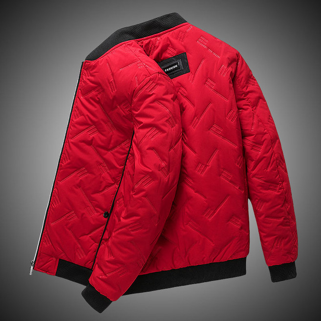 AOKADA 남성 겨울 오버핏 경량 오리털 후드 집업 덕 다운 패딩 점퍼 아우터