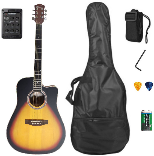 DOMINO STORY 오베이션 통기타 eq 어쿠스틱 기타 41인치 초보자 중급자, 1개