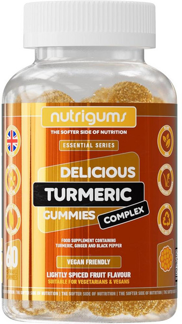 영국 뉴트리검스 Nutrigums Turmeric 터메릭 진저 & 블랙 페퍼 콤플렉스 구미, 6개, 60정