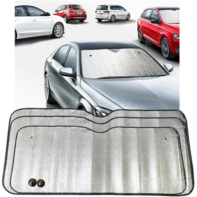 전차종 은박햇빛가리개 대중소형 앞유리 유아 선가드 암막 자외선차단 차햇빛차단, 차량은박-소형(60~130), 1개