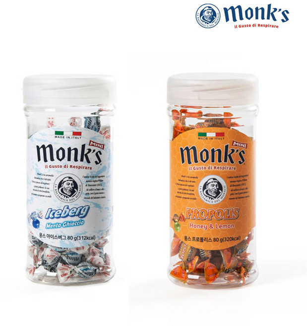 몽스 아이스버그 포도당 박하 목 캔디 차량용 80g, 몽스 아이스버그 허브캔디 80g, 1개