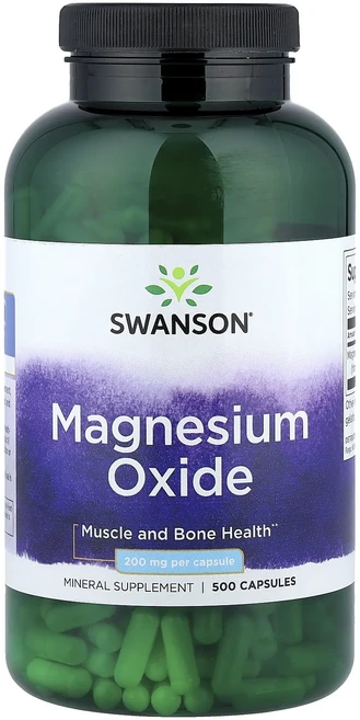 단백질 비타민 철분 마그내슘 칼슘 Swanson 산화 마그네슘 200mg 캡슐 500정 고루고루섭취해주세요, 1개 - 쿠팡