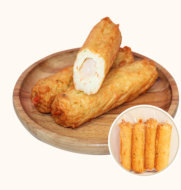 [산아푸드] 수제 통새우 어묵바 500g 통통한 새우가 한가득! 어육 80% 수제 간편 반찬 간식 술안주, 1개