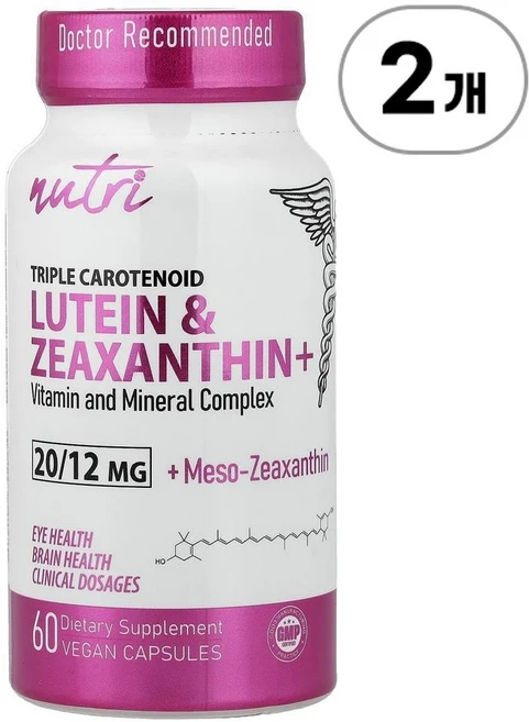 뉴트리 루테인 & 제아잔틴 플러스 Nutri Lutein & Zeaxanthin+ 60정, 2개 - 쿠팡