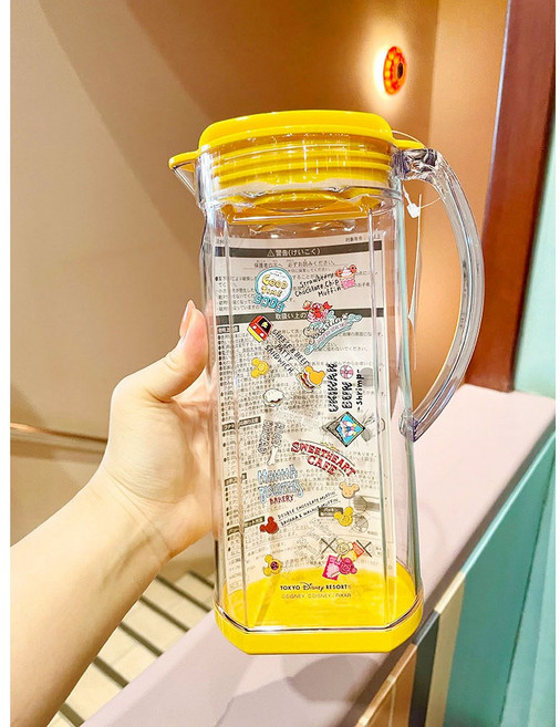 도쿄디즈니랜드 미키 캐릭터 손글씨 디자인 물통 1200ml, 1개