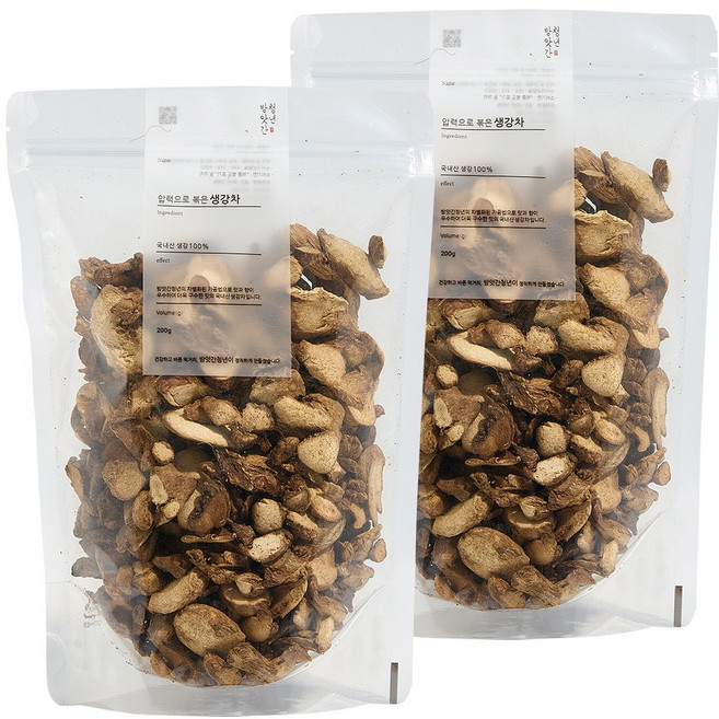 방앗간청년 압력으로 볶은 생강차, 200g, 1개입, 2개