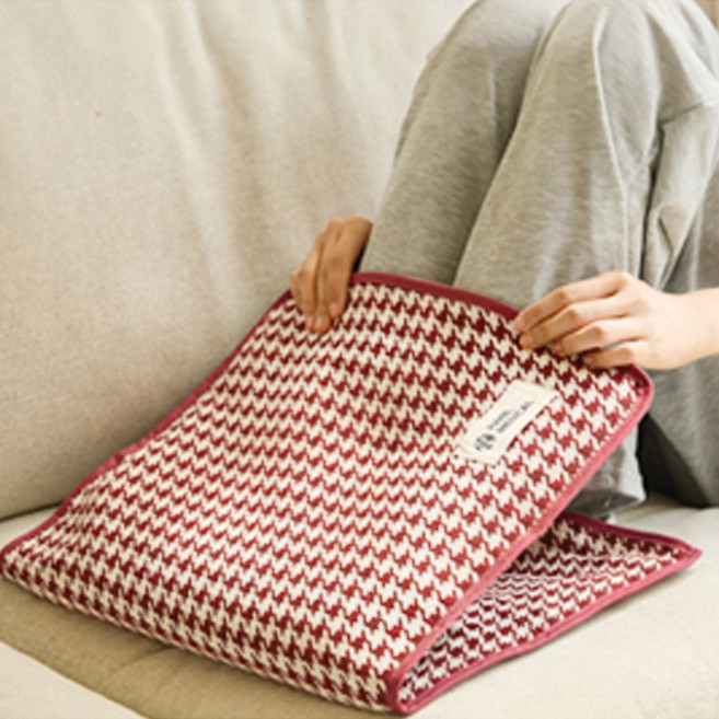 한일의료기 온열 찜질기 사무용 온열방석 어깨 허리 복부 찜질기, 레드