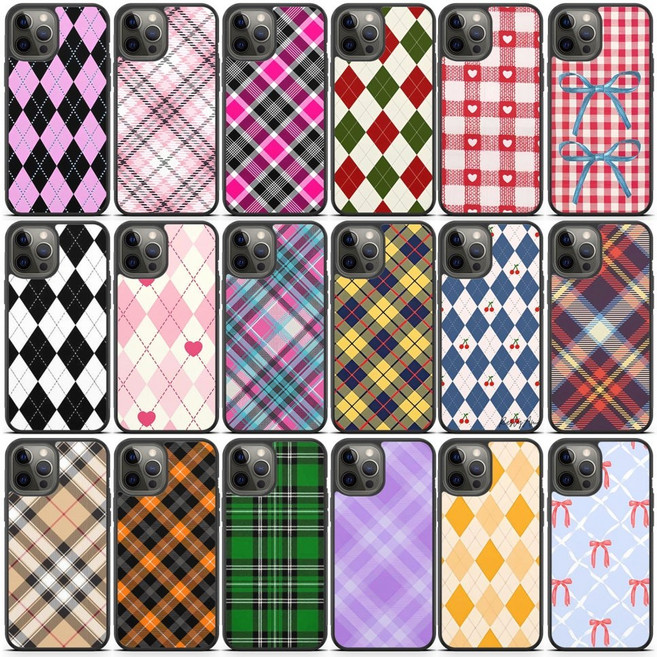 체크패턴 범퍼케이스 아이폰 전기종 갤럭시 S24 S23FE 노트9 A24 아이폰16