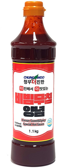 청우 더진한 비빔무침양념 비빔양념장 업소용 소스 1.1kg, 1개