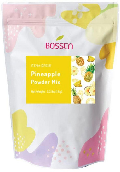 Bossen Bubble Tea 파우더 믹스 - 1kg(2.2파운드) (타로) 227868, 파인애플