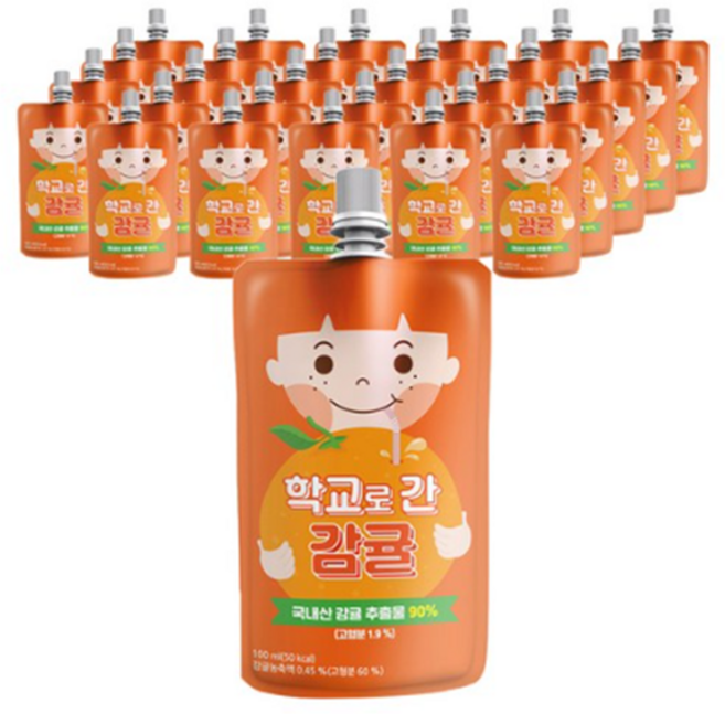 아람농장 학교로간 감귤 100ml, 240개, 감귤맛