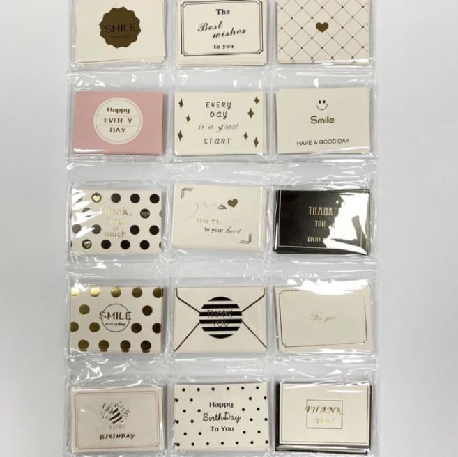 祝福卡片套組 多款設計 節日問候卡, 白, 1包