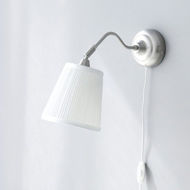 마켓비 OMSTAD E14 KS1533W벽 조명, 화이트, 화이트