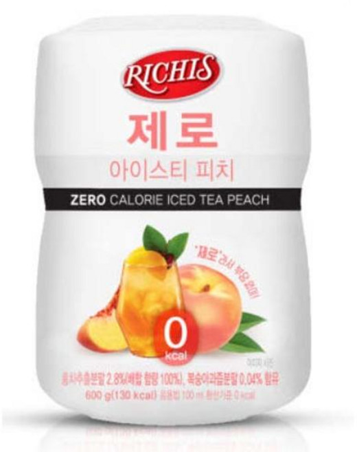 리치스 제로 아이스티 피치, 600g, 1개, 1개입