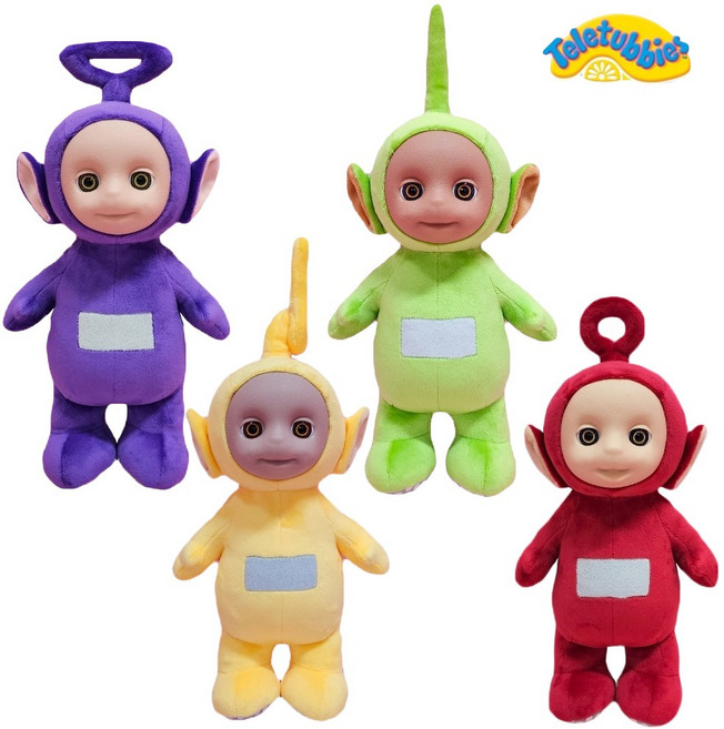 추억의 텔레토비 보라돌이 뚜비 나나 뽀 중형 하트 가방고리 캐릭터 봉제 전파뚱땡이 인형, 뚜비 스탠딩 28cm-연두, 1개