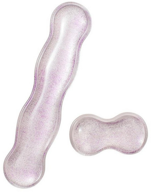 Sumgsn Gel Keyboard and Mouse Wrist Rest Set – Clear for Computer 60%/68%/75% Comfort & Support T, Purple