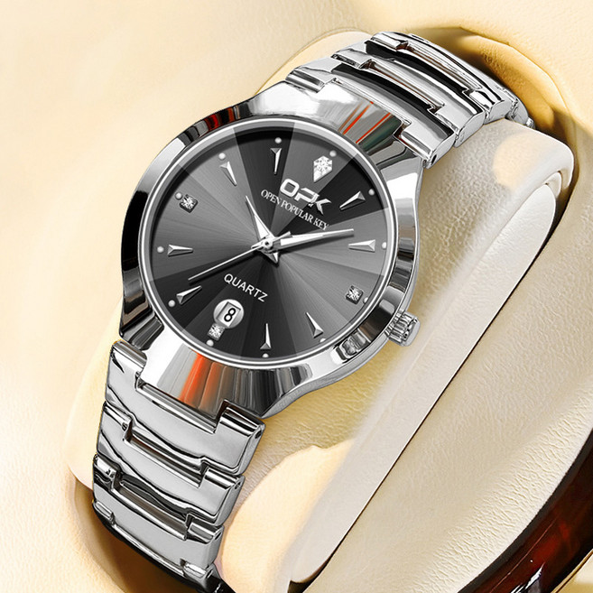 OPK 남자손목시계 정품 쿼츠 럭셔리 명품 워터프루프 야광 메탈시계