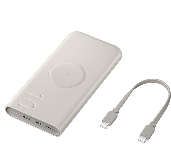 삼성전자 0.2m 케이블 포함 PD PPS 유선 2포트 초고속 무선 충전 보조배터리 25W C타입, EB-U2510XUEGKR