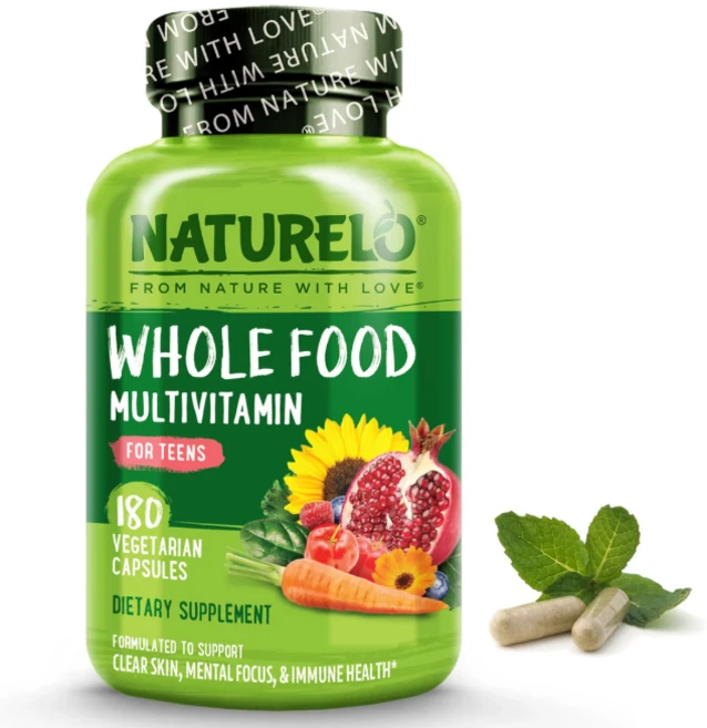 내츄렐로 청소년 천연멀티비타민 180정 naturelo Whole Food Multivitamin for Teens Boys and Girls 180ct, 1개 - 쿠팡